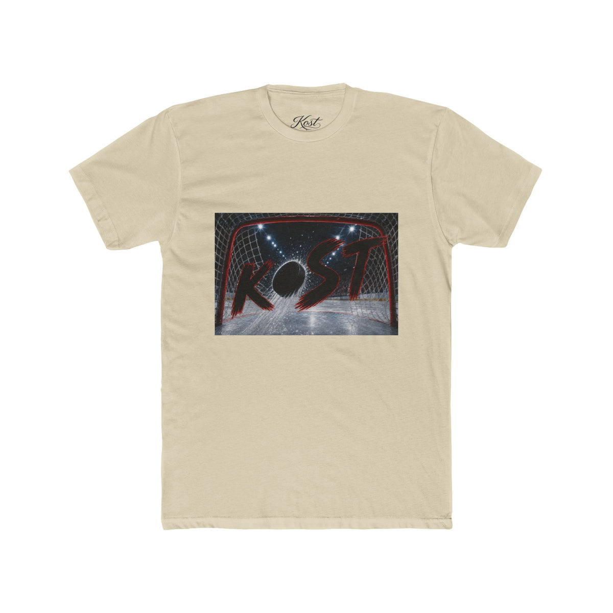 Retro Hockey Rink Graphic Tee — 'KO' Puck Design