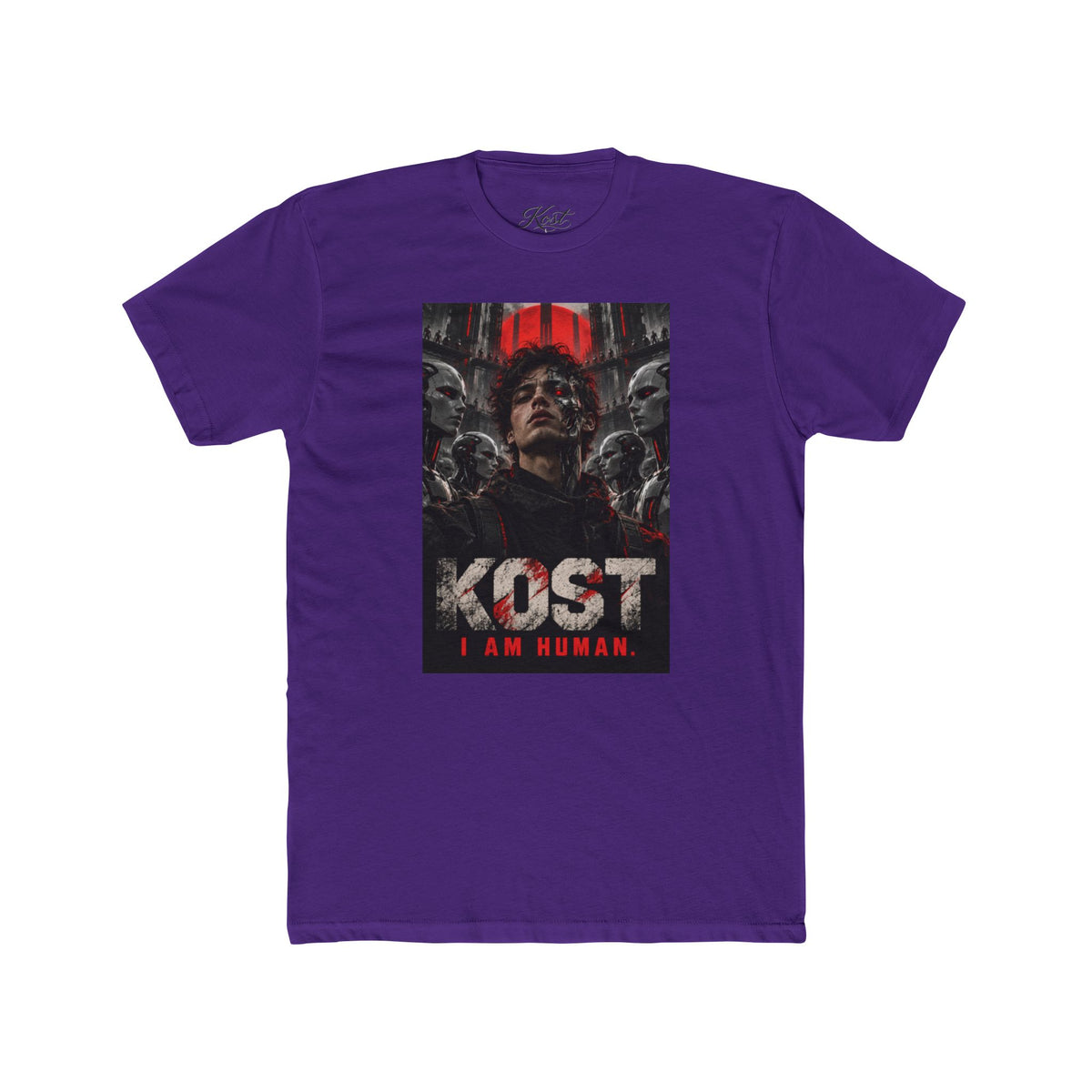 KOST "I Am Human" Graphic Tee — Dark Sci‑Fi Horror Movie Shirt