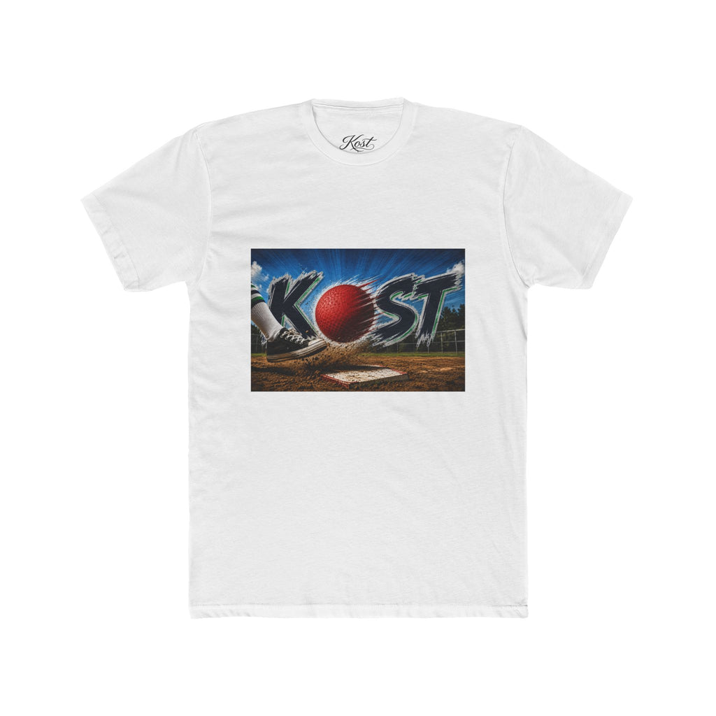 Baseball Graphic Tee — "KOST" Red Ball Field Design