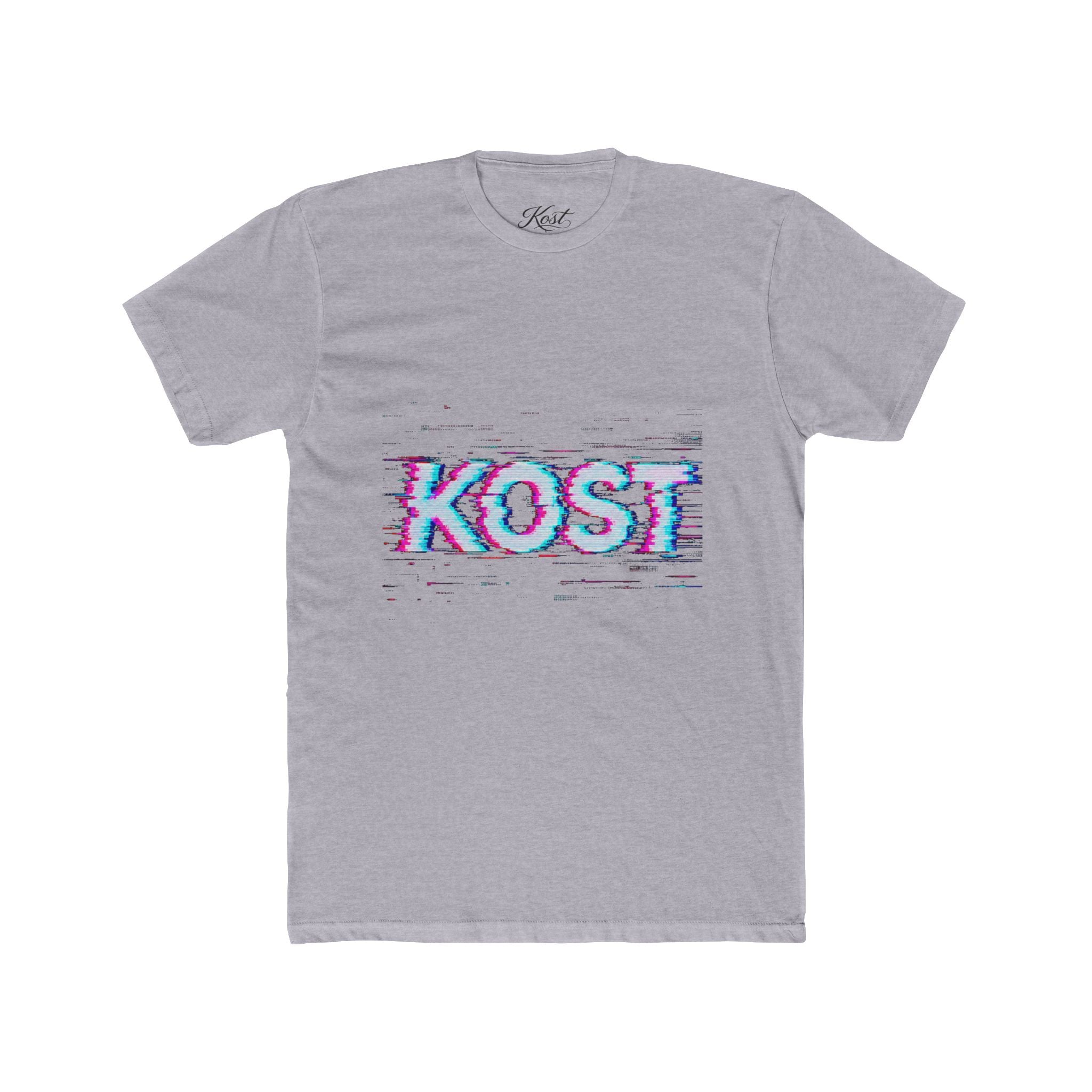 KOST Glitch Graphic Tee — Retro Vaporwave Logo T-Shirt