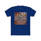 Ornate Blue and Red Tile Pattern T-Shirt