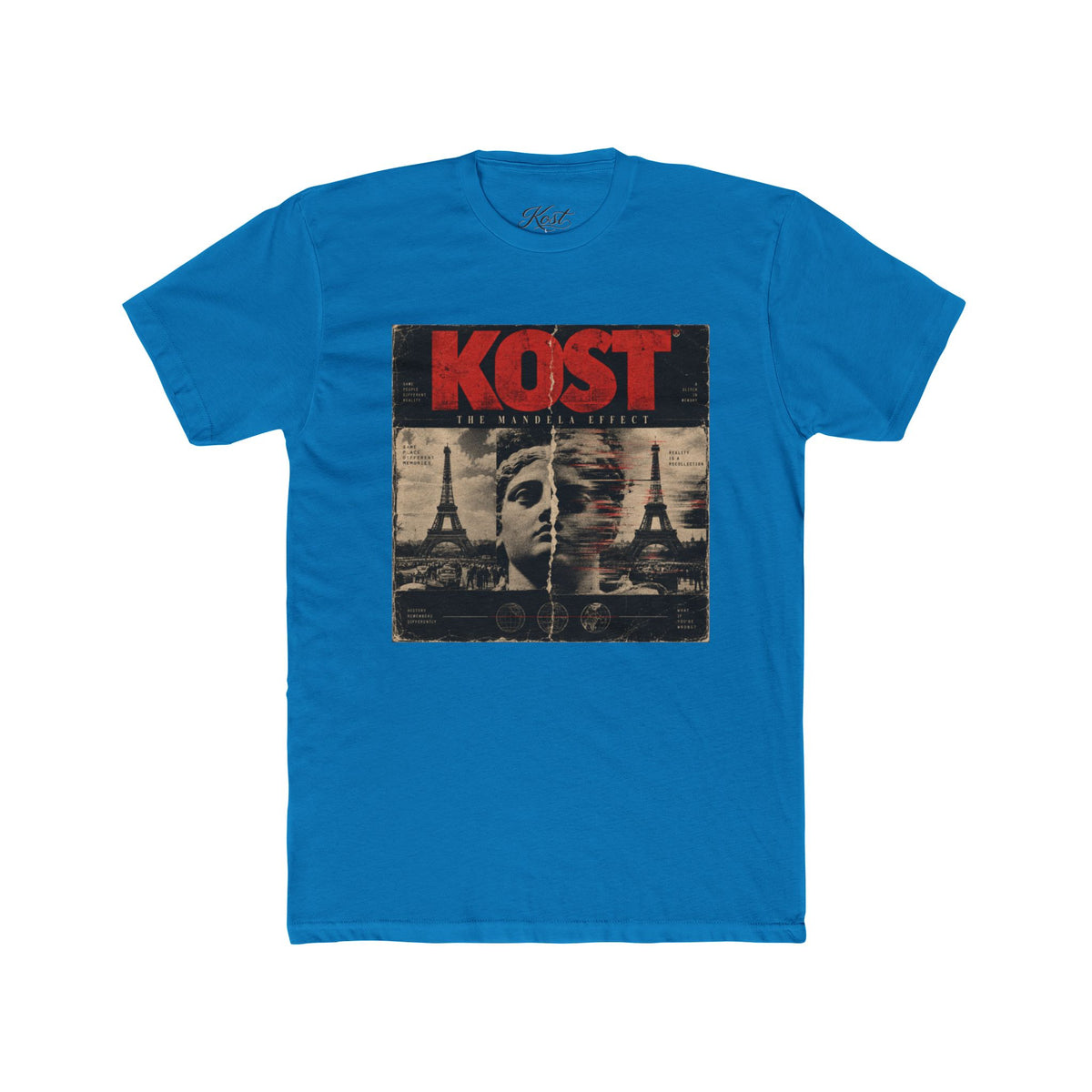 KOST Paris Collage T-Shirt — Retro JFK & Eiffel Tower Graphic Tee