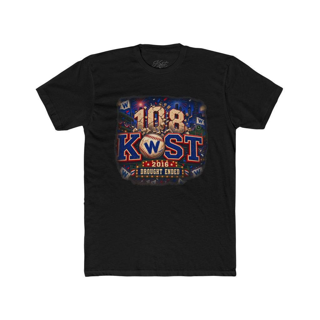 108 KWST Vintage Radio Tee — "Drought Ends" Retro Station Shirt