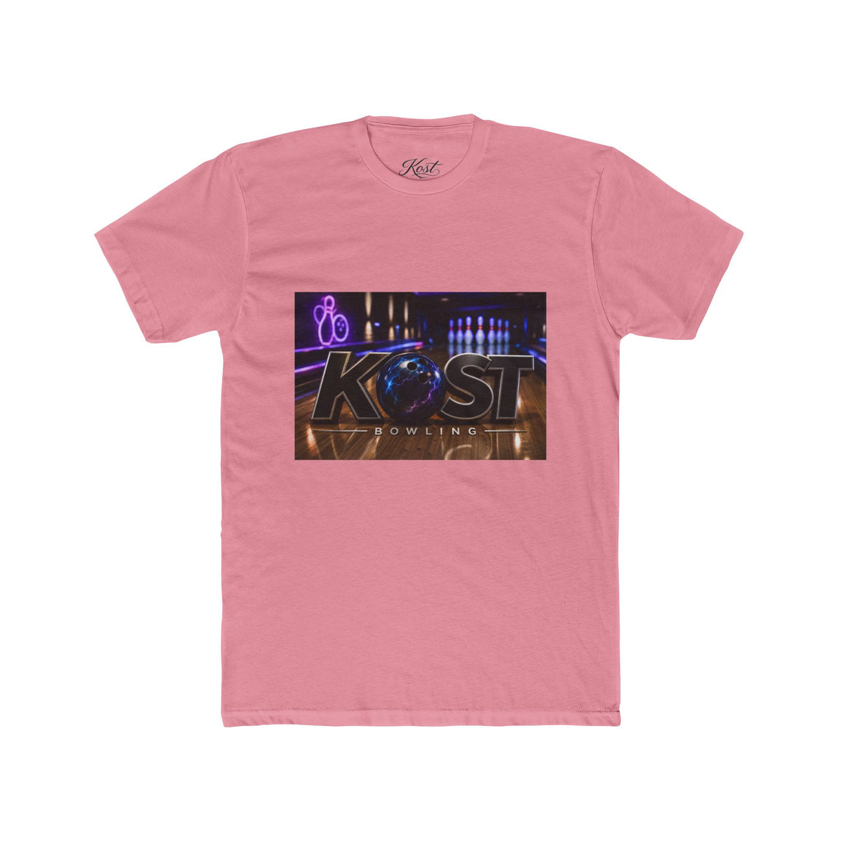 KØST Bowling Alley Photo Tee — Retro Neon Bowling Shirt