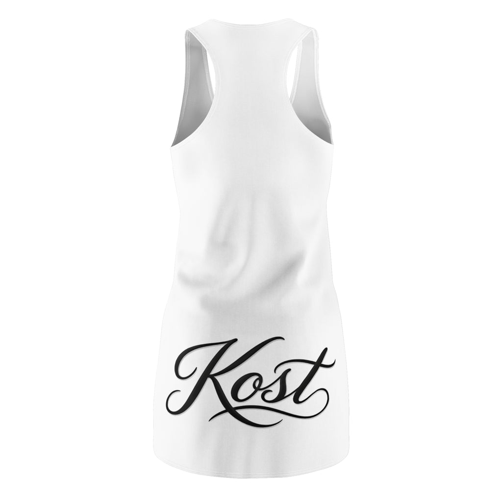 Women's Racerback Dress with “Kost” Script Design