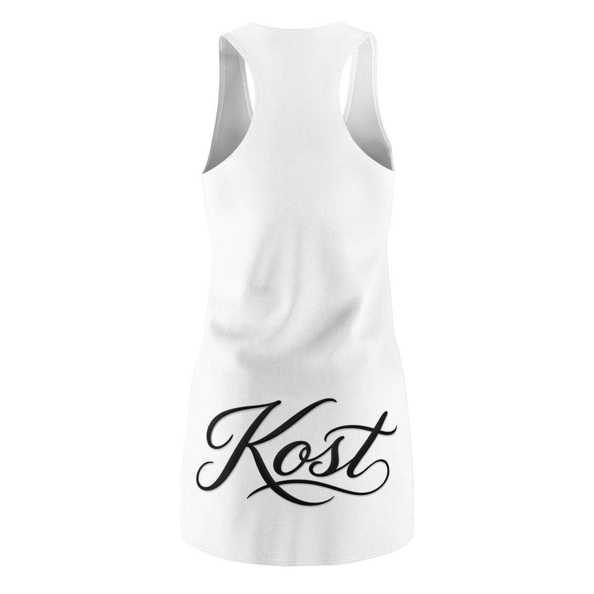 Women's Racerback Dress with “Kost” Script Design