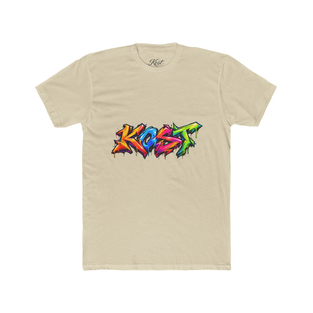 Graffiti 'Kost' Tee – Colorful Street Art Crew Neck T-Shirt