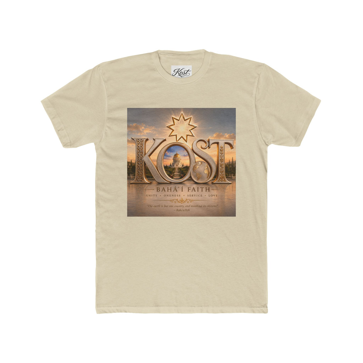 Bahá’í Faith K.O.S.T. Graphic Tee – Spiritual Sunrise Logo T-Shirt