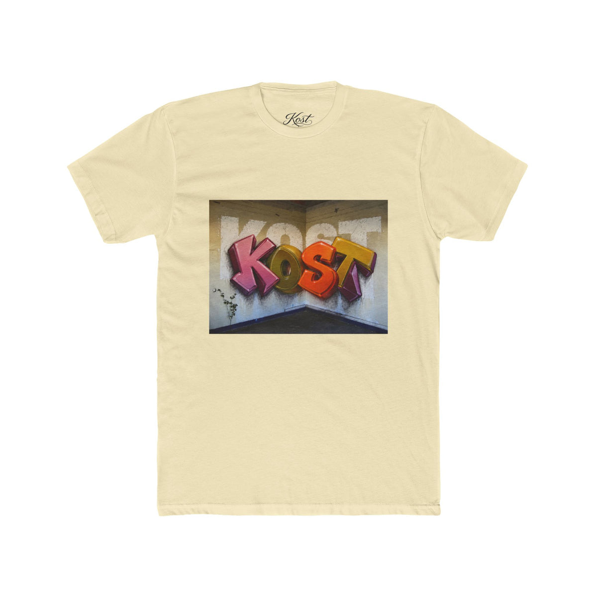 Graffiti "KOST" Street Art T‑Shirt — Bold Urban Lettering Tee