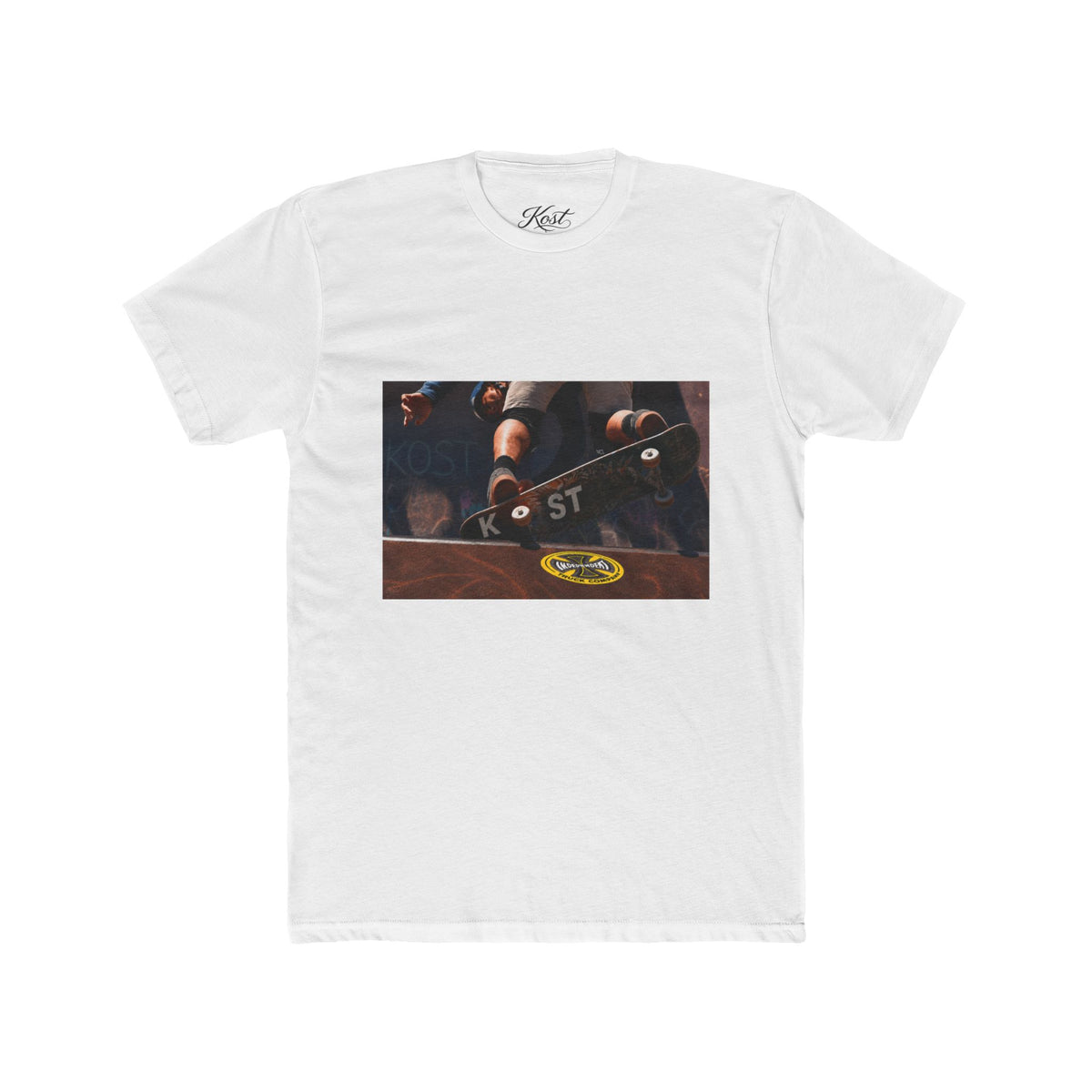 Skateboard Trick Photo Tee — Vintage Skate Deck Graphic T-Shirt