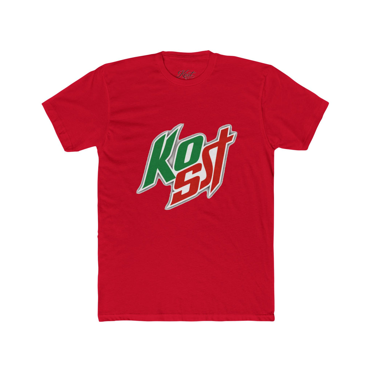 Kost Logo Tee — Retro Green & Red Graphic T-Shirt