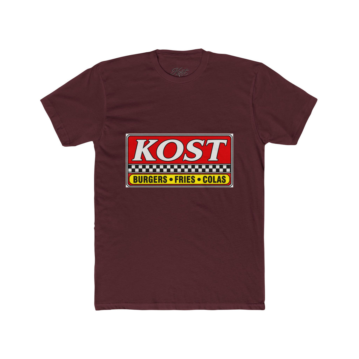 KOST Burgers • Fries • Colas Tee — Retro Diner Logo T-Shirt