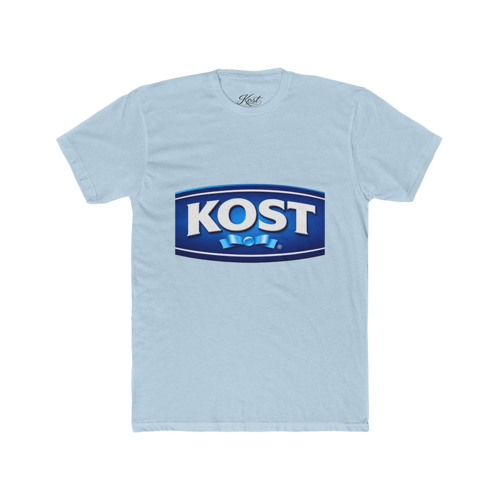KOST Logo Crewneck T‑Shirt — Vintage Blue Brand Graphic Tee