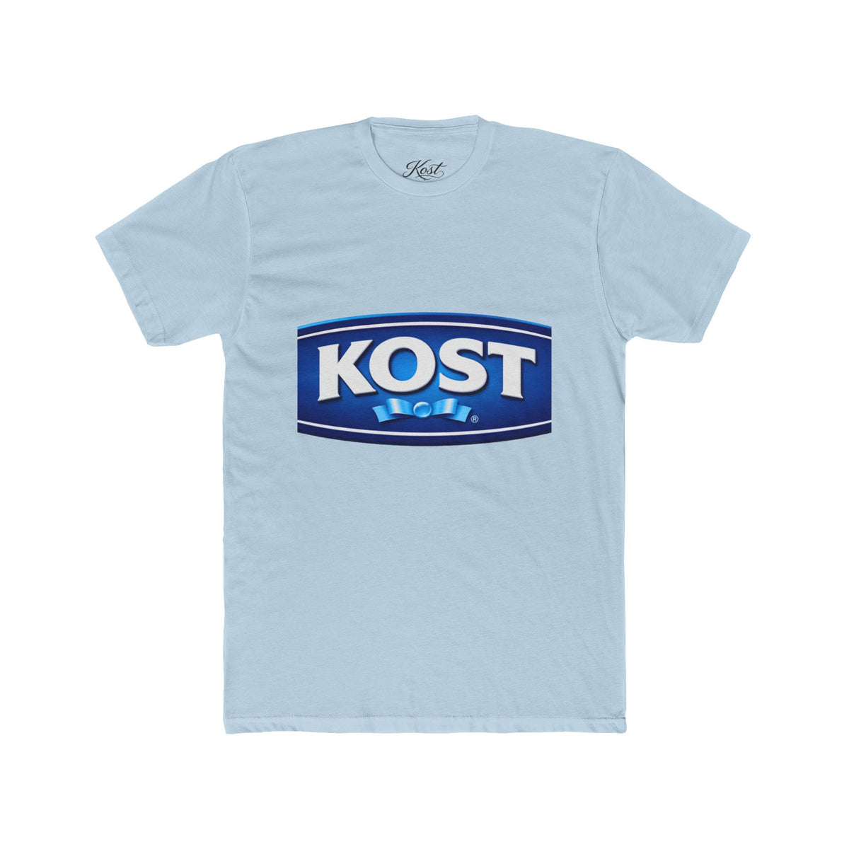KOST Logo Crewneck T‑Shirt — Vintage Blue Brand Graphic Tee