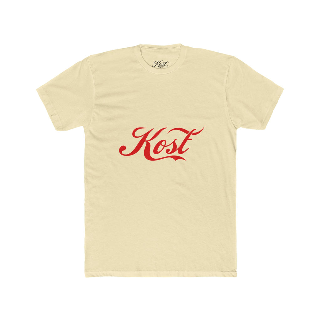 Kost Script Tee — Vintage Red Logo Cotton T-Shirt