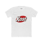 Kost Logo Tee — Retro Red Oval Graphic Cotton T‑Shirt