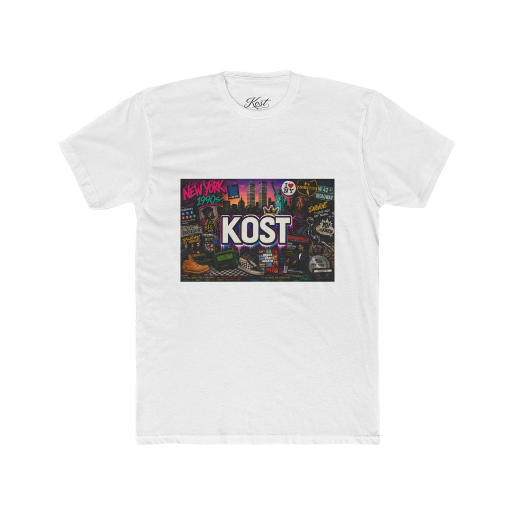 KOST Retro Cityscape Tee — New York Neon Graphic Crew Shirt