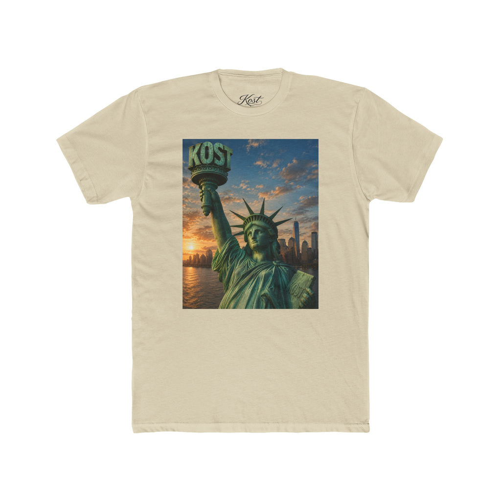 Statue of Liberty Sunset T‑Shirt — NYC Skyline Graphic Tee