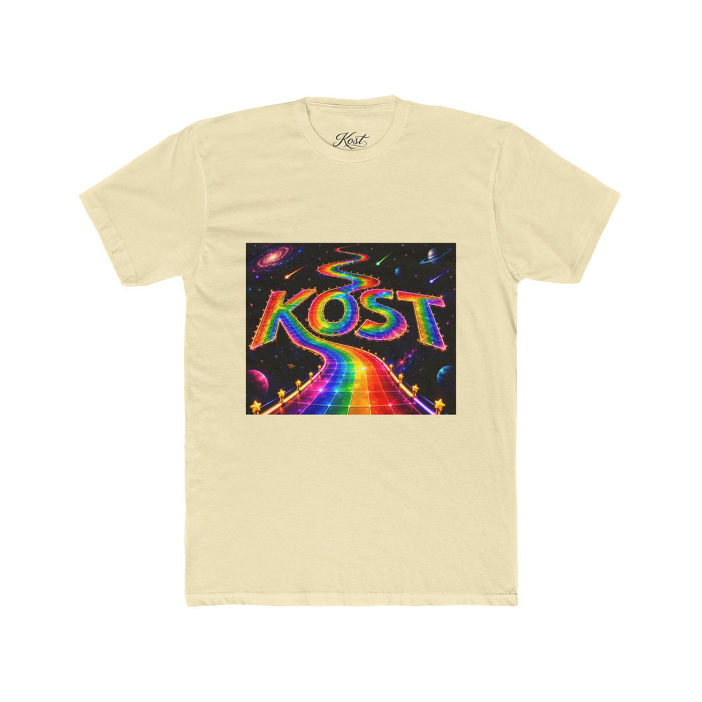 KOST Rainbow Road T-Shirt — Psychedelic Retro Cosmic Graphic Tee