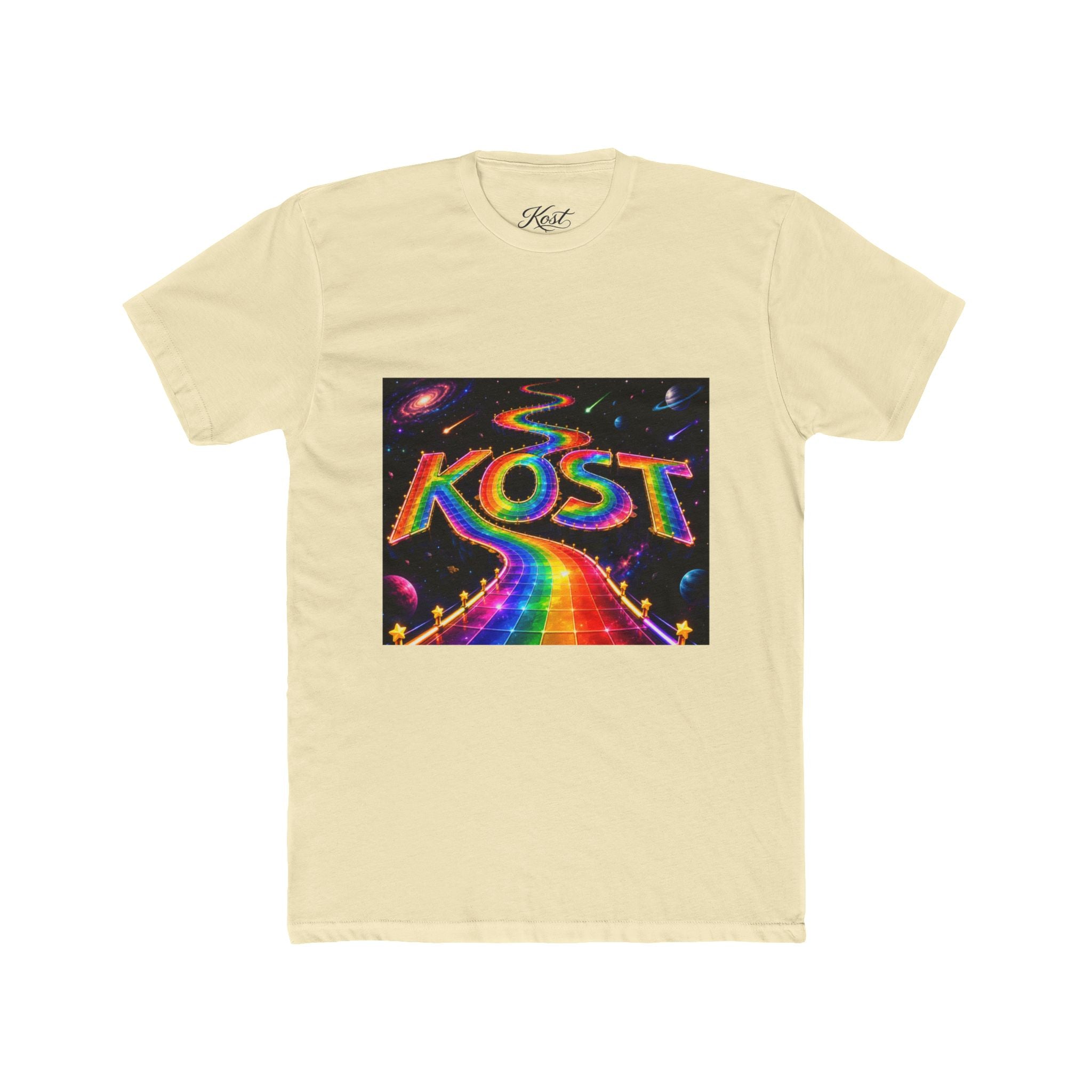 KOST Rainbow Road T-Shirt — Psychedelic Retro Cosmic Graphic Tee