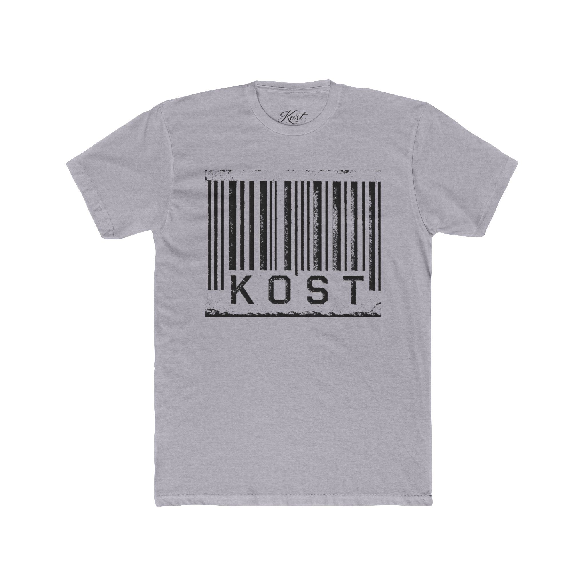 KOST Barcode Graphic Tee — Distressed Industrial Streetwear T‑Shirt