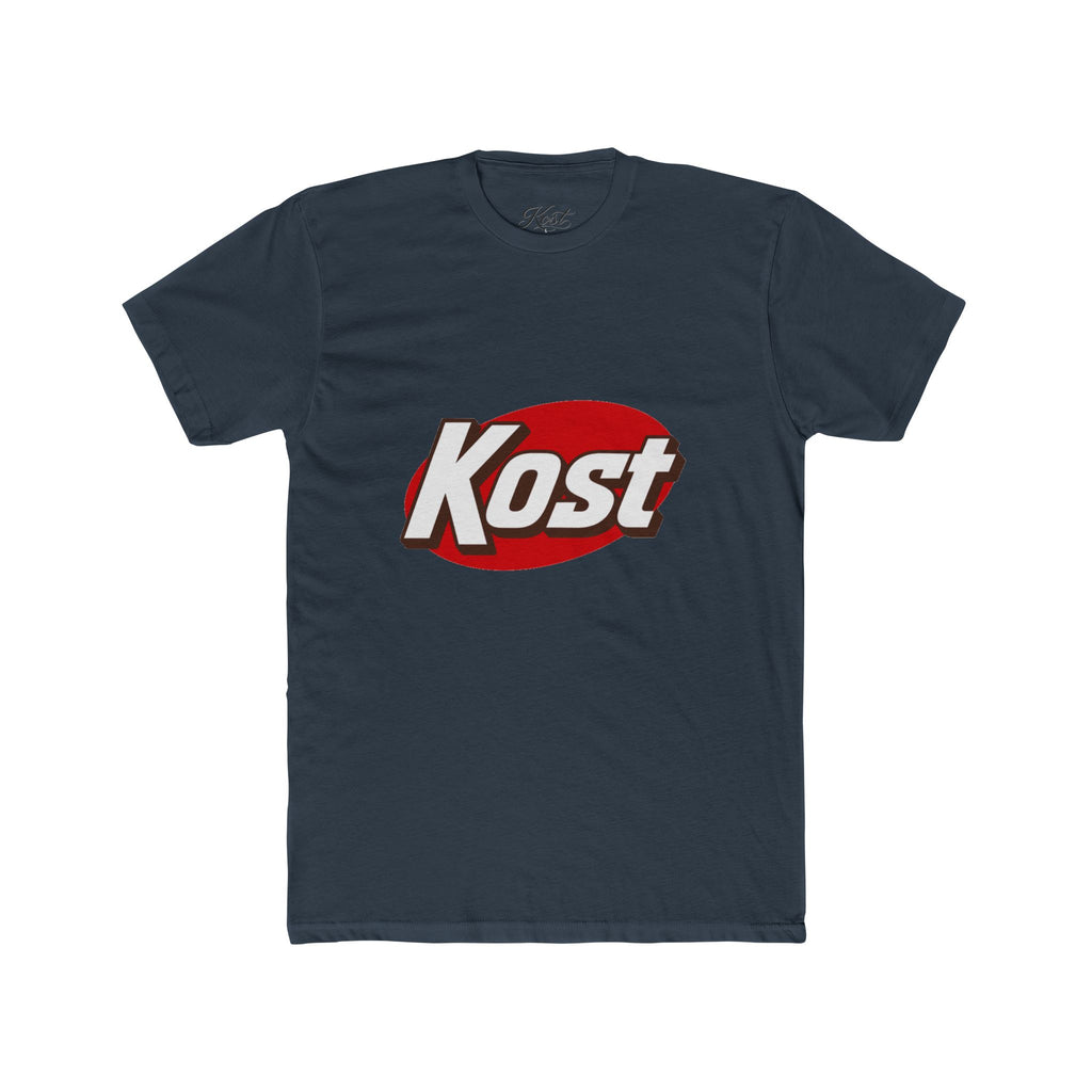 Kost Logo Tee — Retro Red Oval Graphic Cotton T‑Shirt