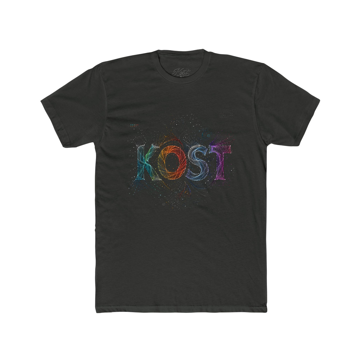 KOST Graphic Tee — Colorful Abstract Lettering Cotton T‑Shirt