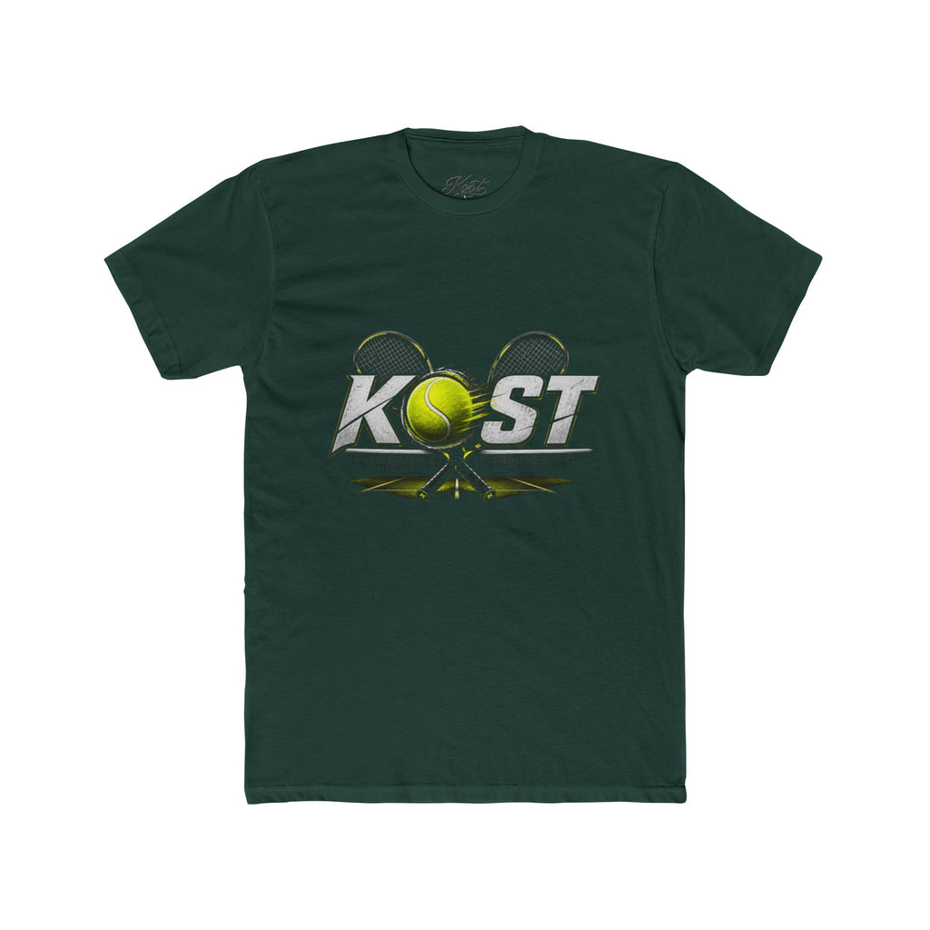 Tennis A-List Crew Tee — Retro Tennis Ball & Racket Graphic