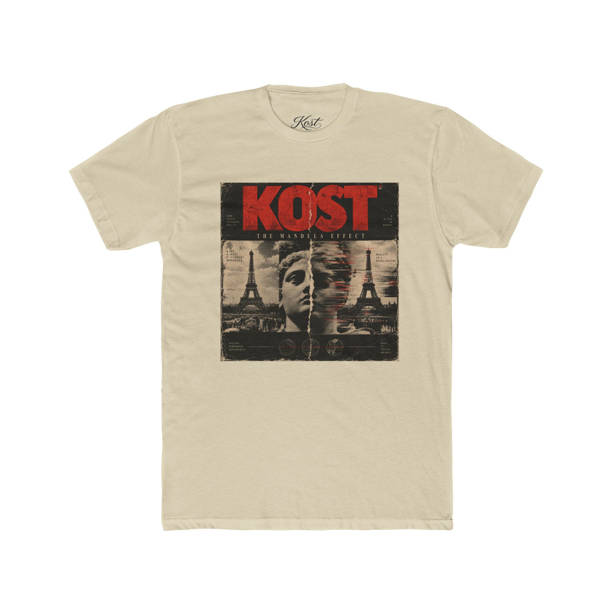 KOST Paris Collage T-Shirt — Retro JFK & Eiffel Tower Graphic Tee