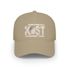KOST Vintage Logo Baseball Cap — Distressed Red Low Profile Hat