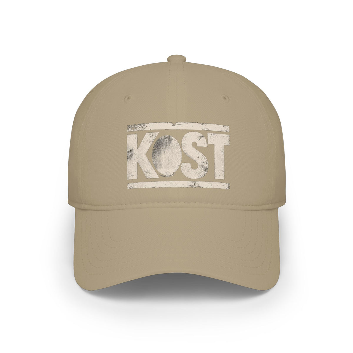 KOST Vintage Logo Baseball Cap — Distressed Red Low Profile Hat