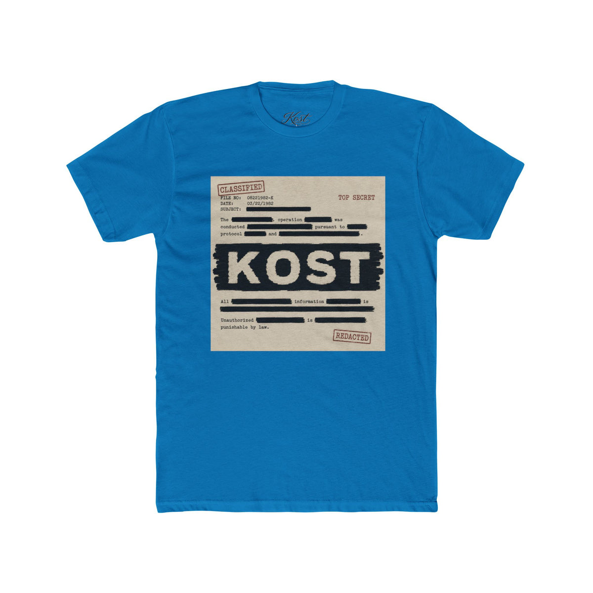 KOST Censored Records Tee — Vintage Dossier Graphic Cotton Shirt