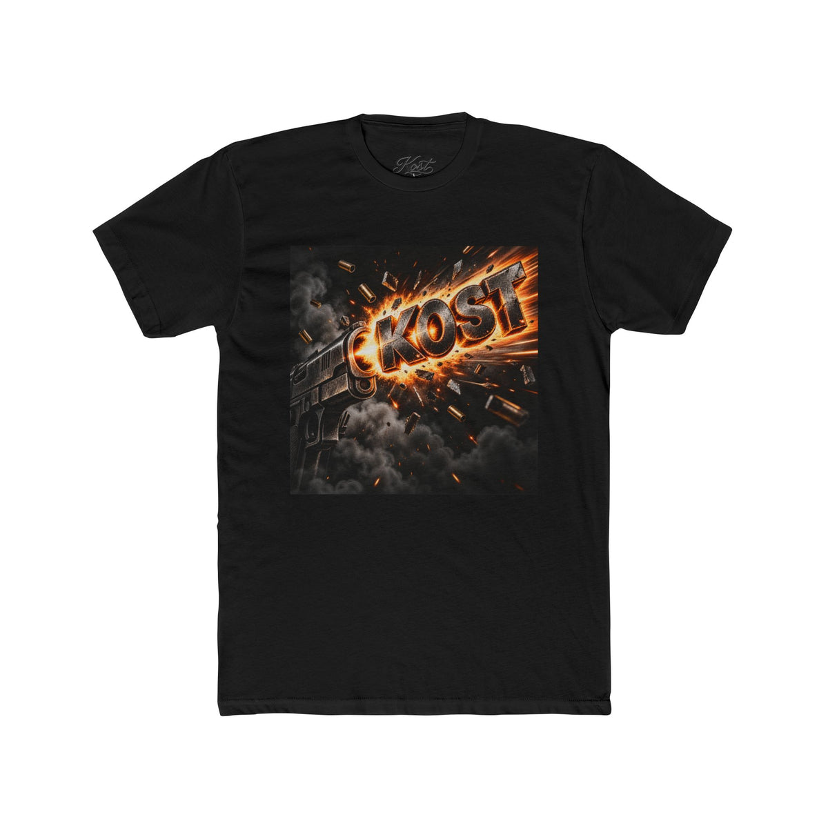 Meteor Fire Logo Tee — 'KOST' Explosive Graphic T-Shirt