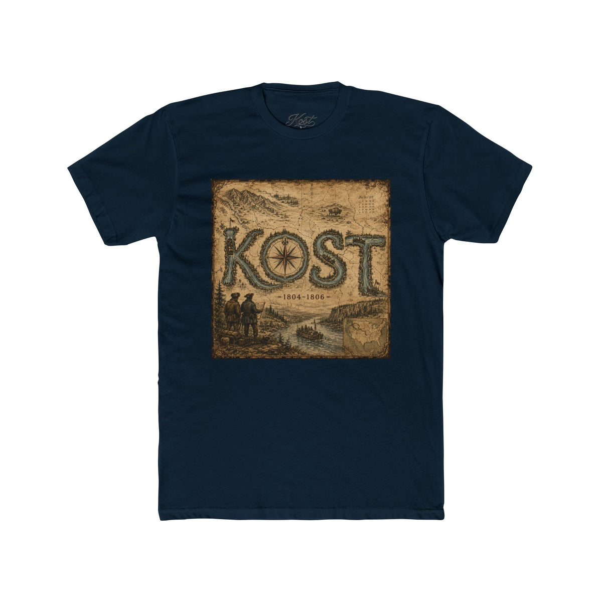 Vintage Compass 'KOST' Crew Tee - Nautical Adventure T-Shirt