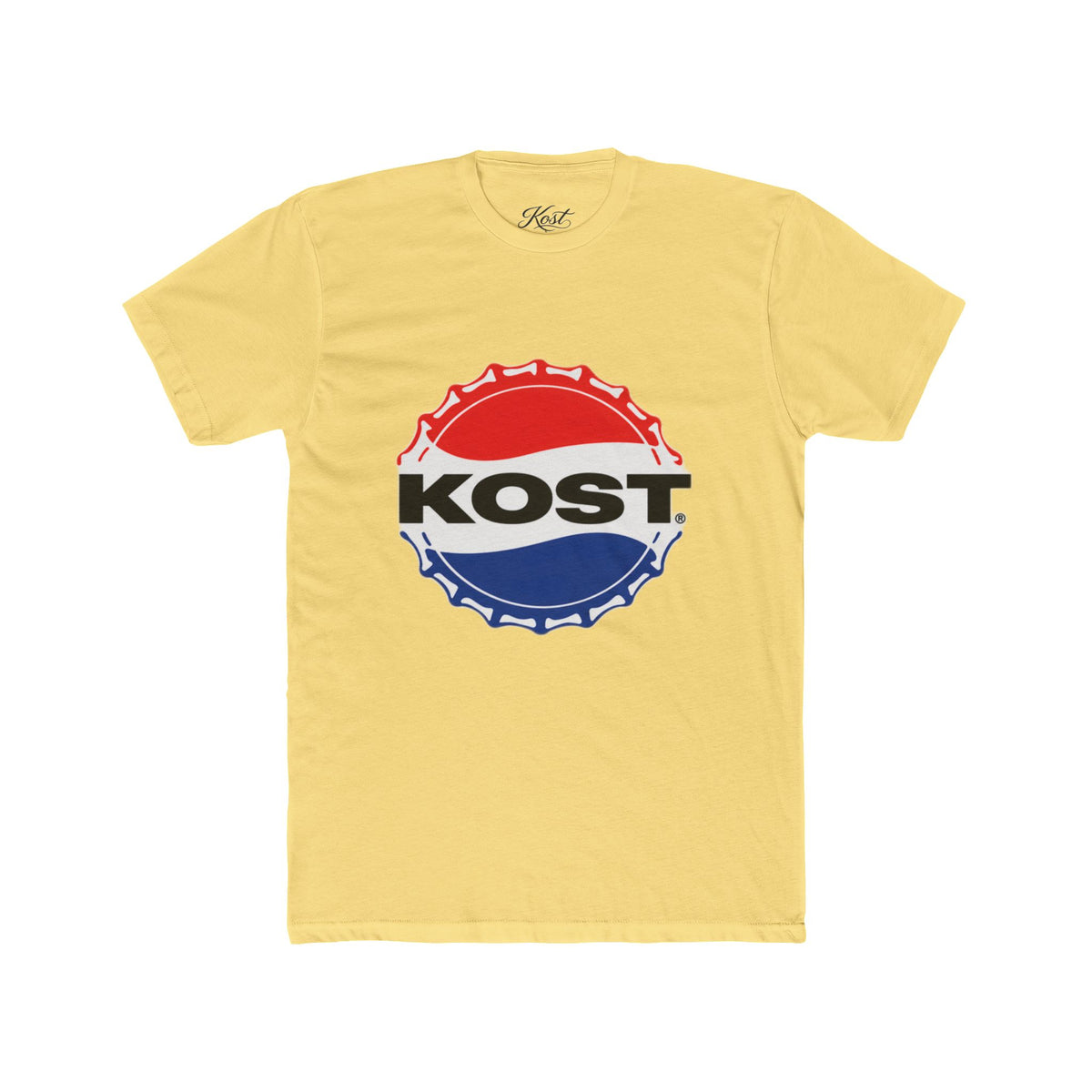 KOST Retro Bottle Cap Tee — Red, White & Blue Logo T-Shirt