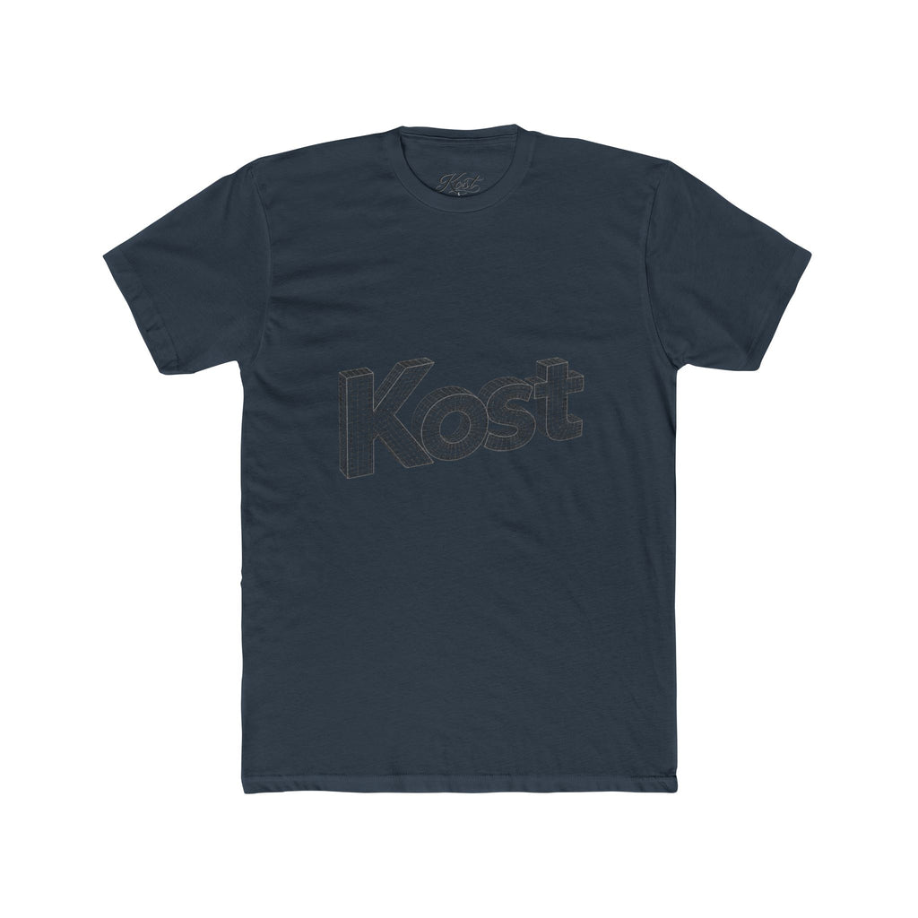 Kost 3D Script Tee — Vintage Wireframe Logo T-Shirt