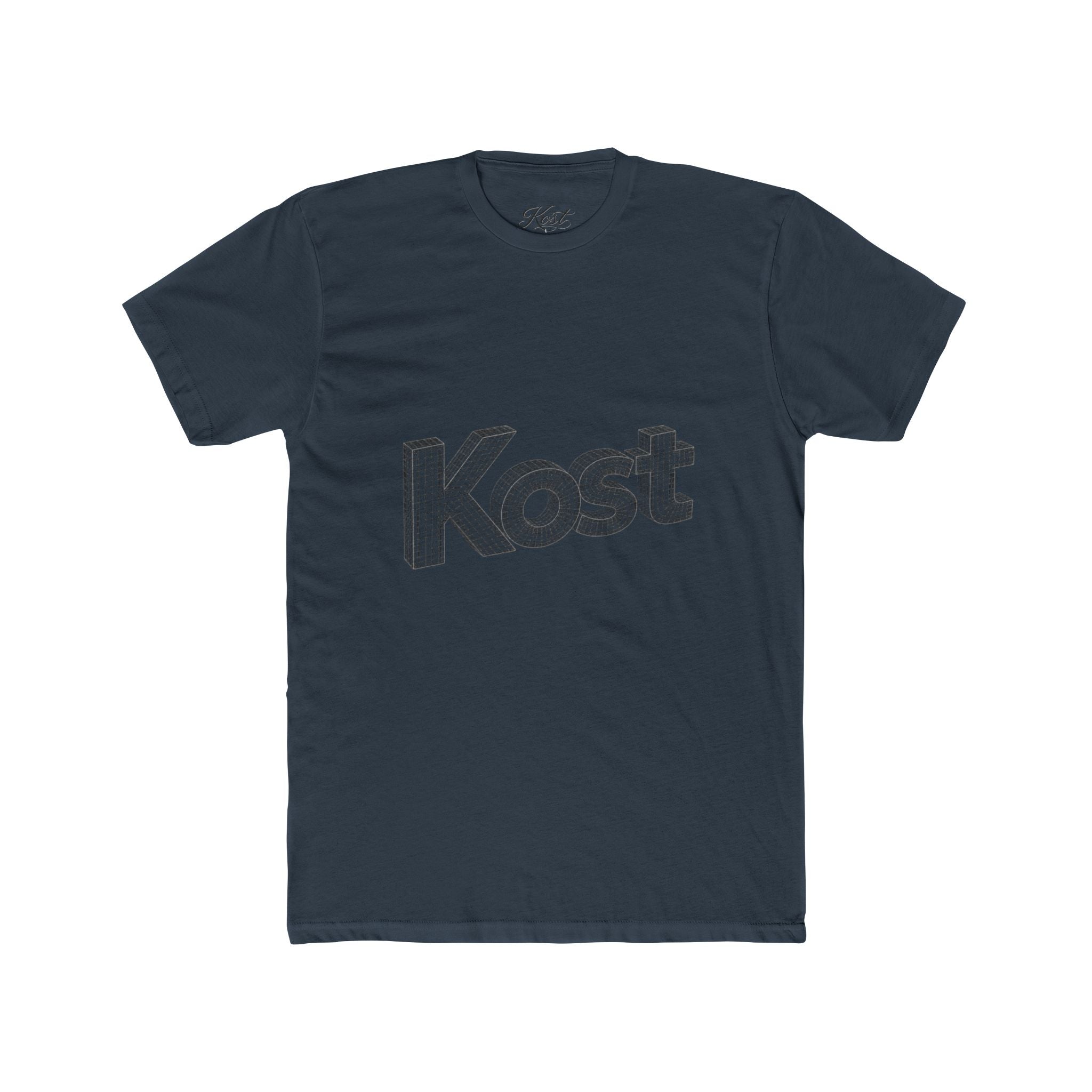 Kost 3D Script Tee — Vintage Wireframe Logo T-Shirt