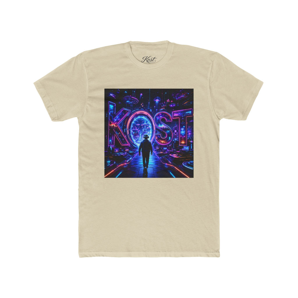 KOSTI Retro Futuristic Neon Tee — Lost Silhouette Vaporwave T-Shirt