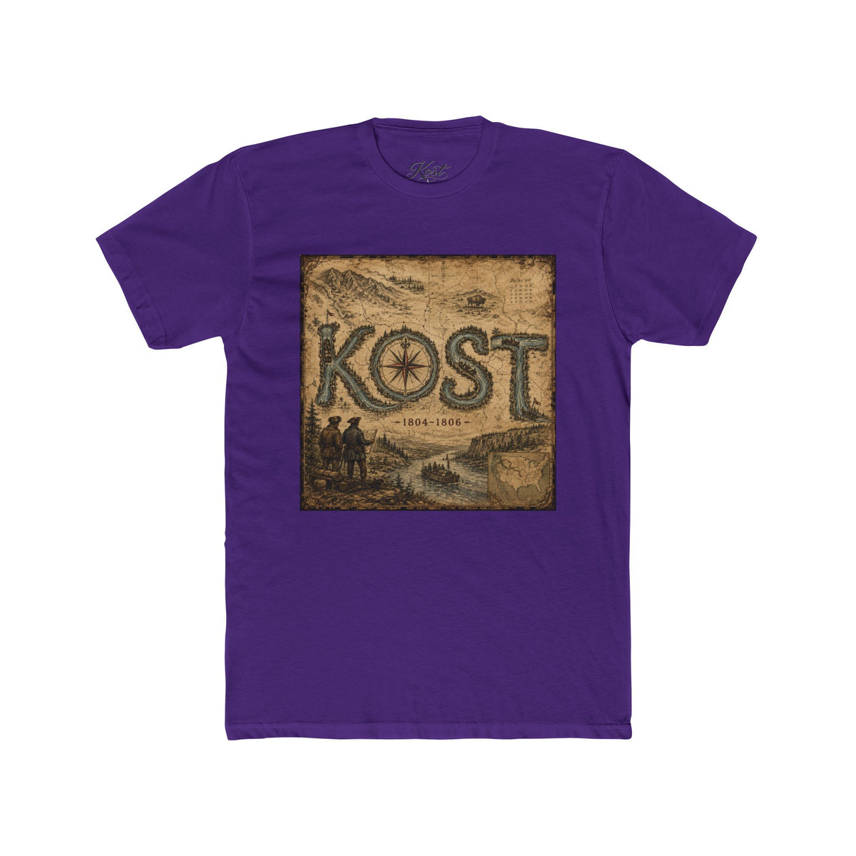 Vintage Compass 'KOST' Crew Tee - Nautical Adventure T-Shirt