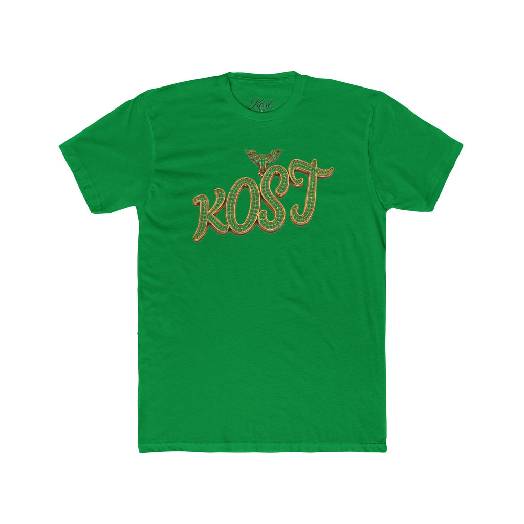 KOST Script Logo Tee — Vintage Rhinestone Lettering Cotton T-Shirt