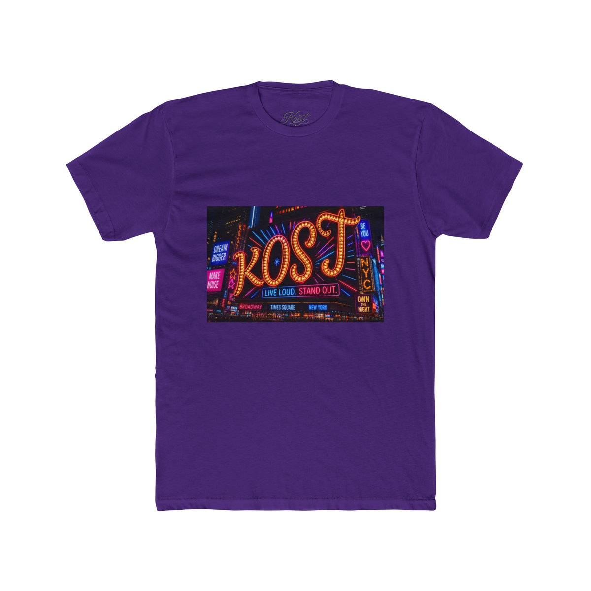 Kost Neon Sign Graphic Tee — Retro City Nightlife T-Shirt