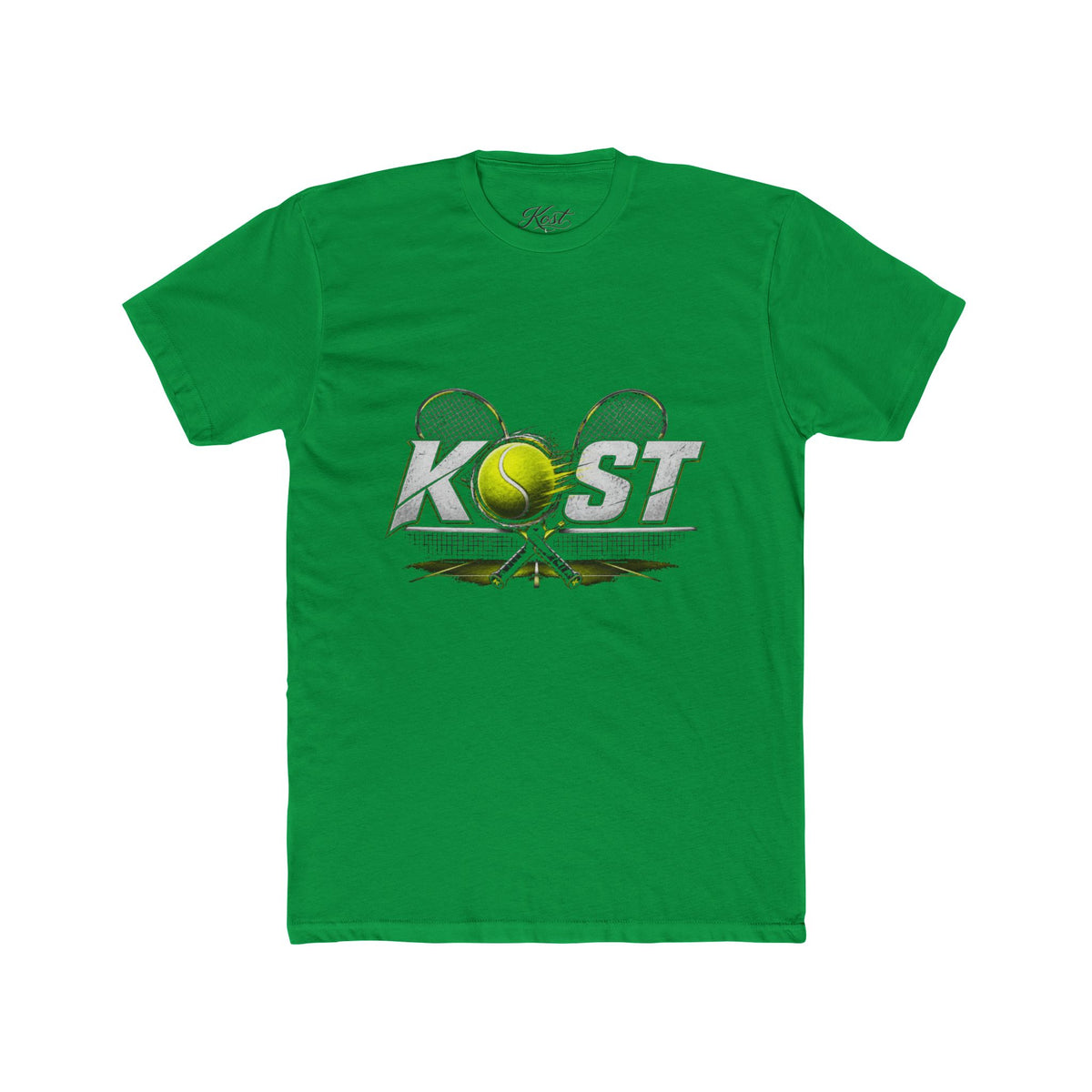 Tennis A-List Crew Tee — Retro Tennis Ball & Racket Graphic