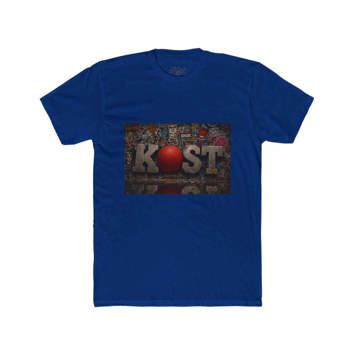 KØST Vintage Sticker Collage Tee — Red Heart Logo Graphic T‑Shirt