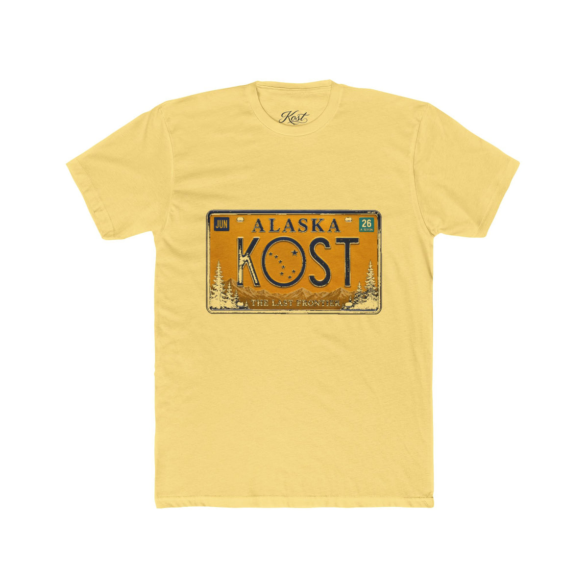 Alaska License Plate Tee — 'KOST' Vintage State Pride T-Shirt