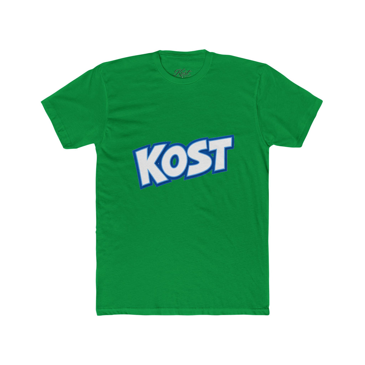 KOST Retro Logo T‑Shirt — Bold Blue Graphic Crew Tee