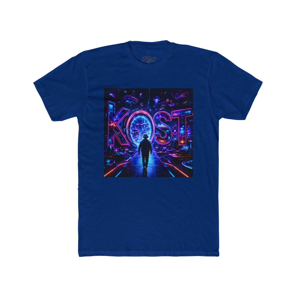 KOSTI Retro Futuristic Neon Tee — Lost Silhouette Vaporwave T-Shirt