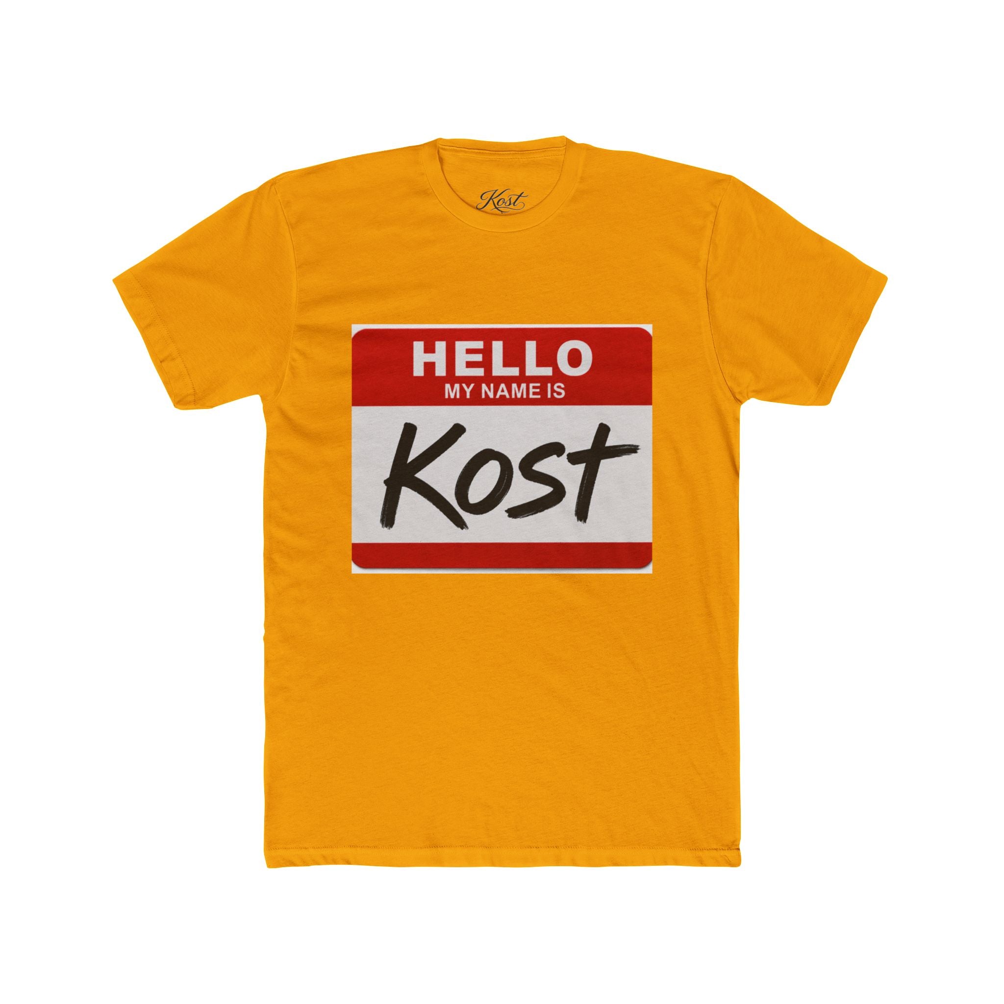Hello My Name Is Kost T‑Shirt — Name Tag Graphic Tee