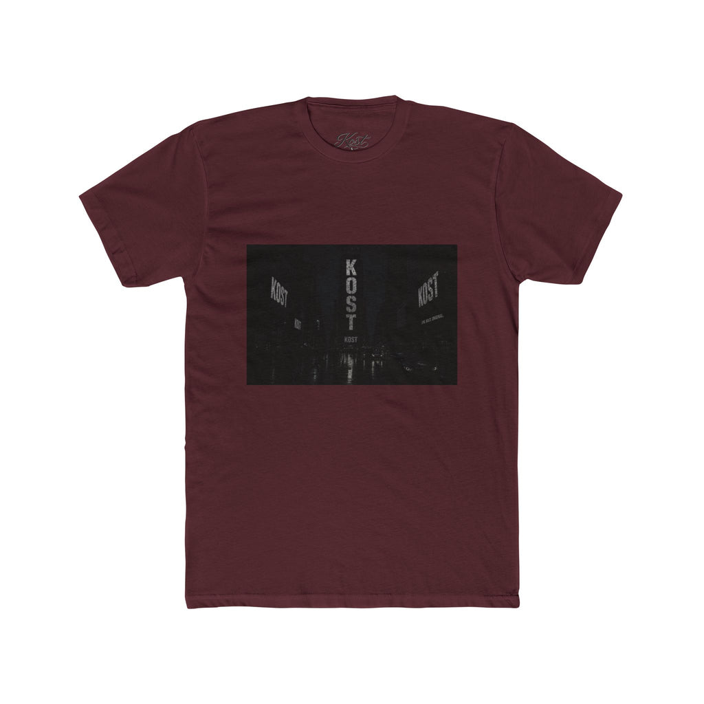 KOST Neon Sign Photo Tee — Vintage Urban Night Streetwear T-Shirt
