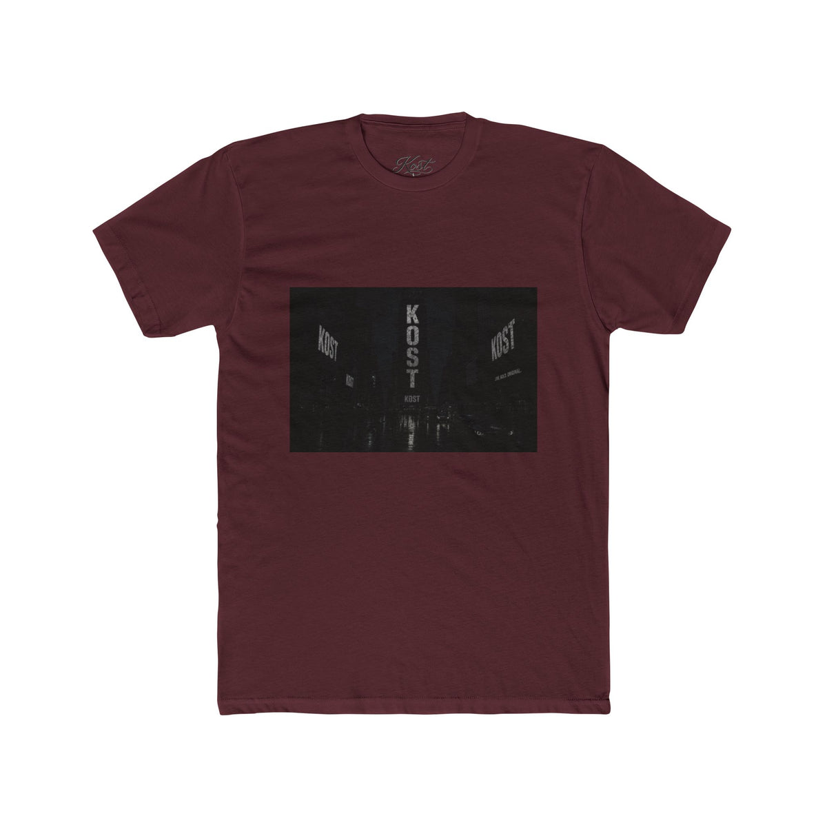 KOST Neon Sign Photo Tee — Vintage Urban Night Streetwear T-Shirt