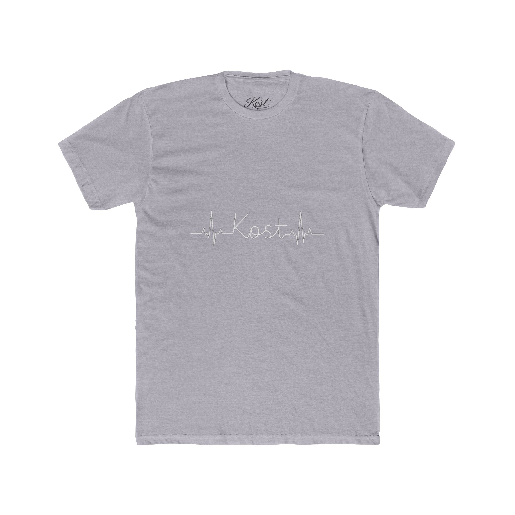 Kosta Heartbeat Tee — Minimal Name ECG Graphic T-Shirt